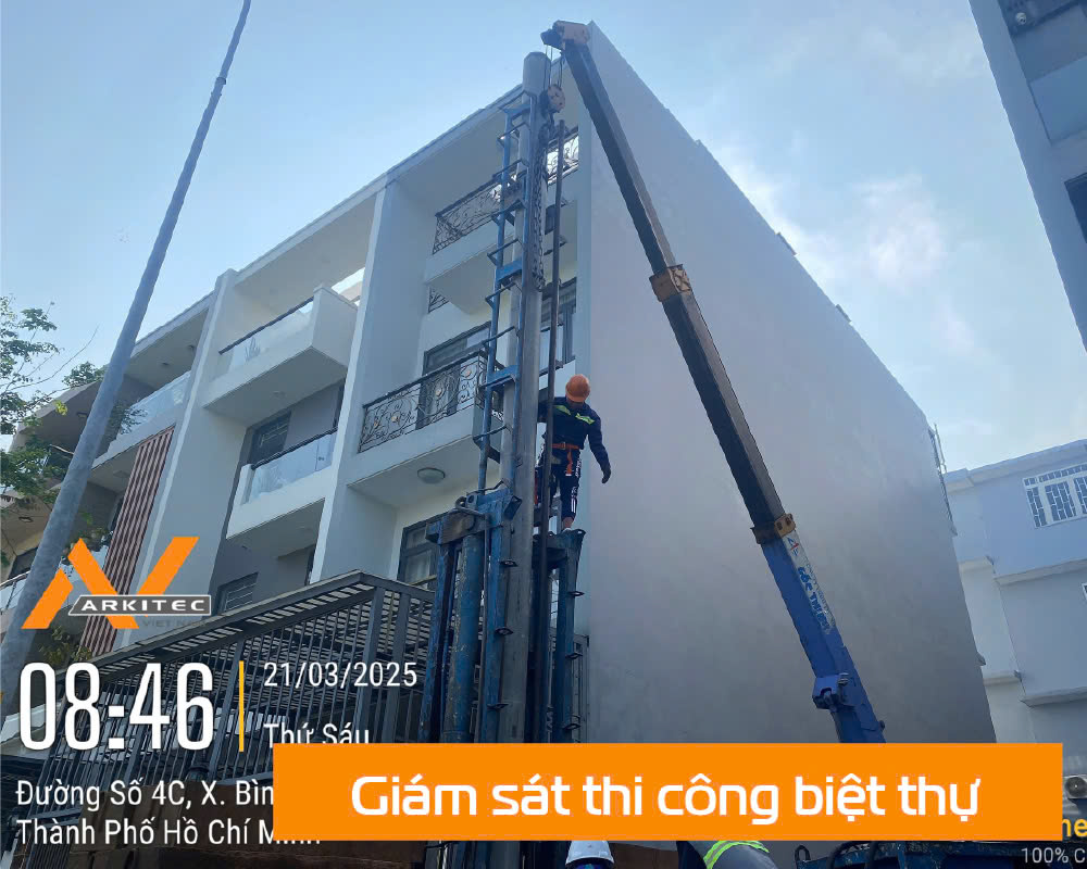 giám sát thi công biệt thự